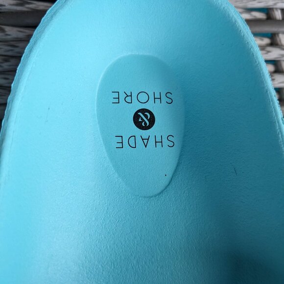 NWOT Women's Blue EVA Two Band Footbed Slide Sandals - Shade & Shore Size: 11 - Picture 4 of 5